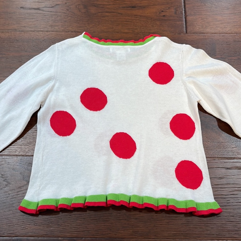 Patty Red & Green Polka Dot Sweater - Picture 4 of 4